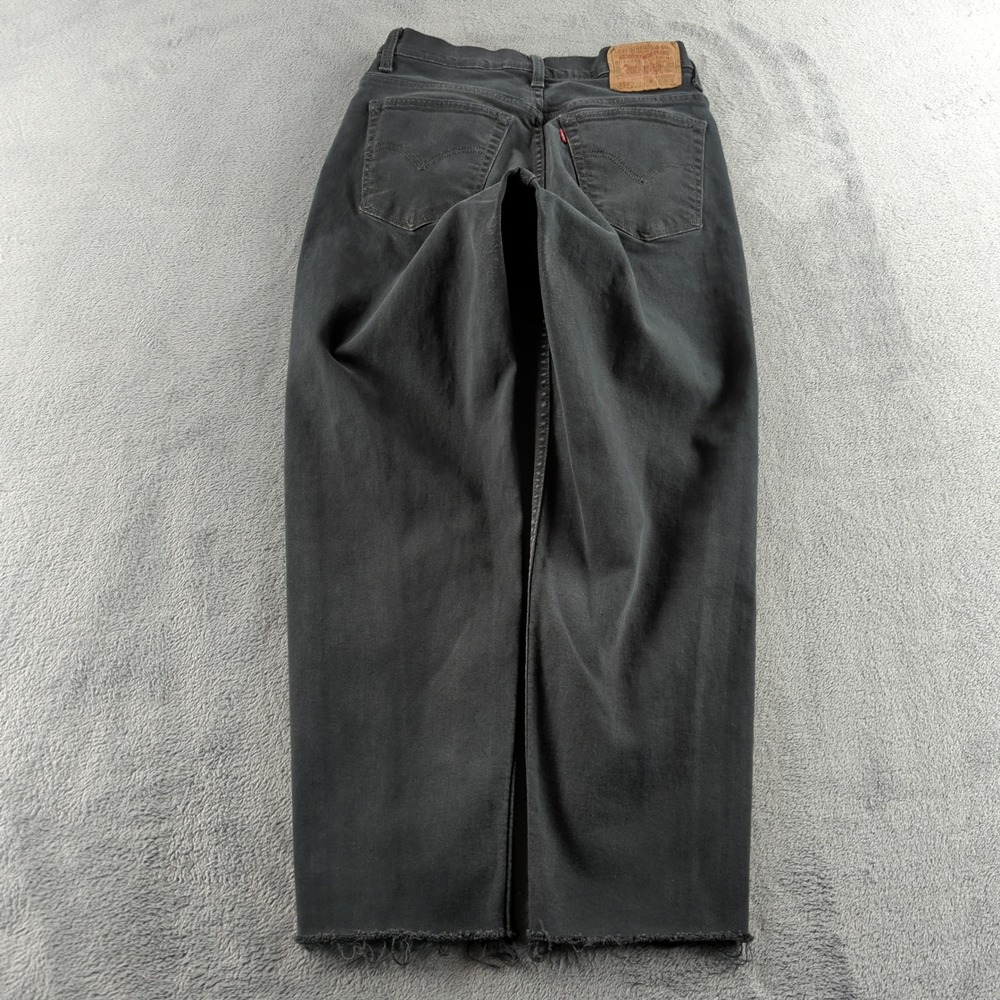 Vintage 90s Levis 550 Jeans Womens 10 (Fits 27x27) Black Faded Skater Brazil Y2K - Picture 3 of 13